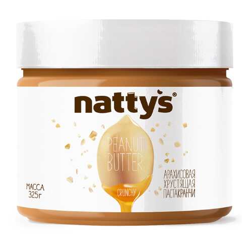 Арахисовая паста Nattys Crunchy с кусочками арахиса 325 г в Несте Ойл