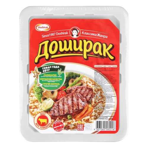 Лапша быстрого приготовления Doshirak со вкусом говядины 90 г в Несте Ойл