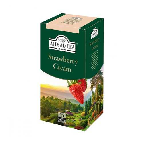 Чай Ahmad Strawberry Cream черный с клубникой 25 пакетиков в Несте Ойл