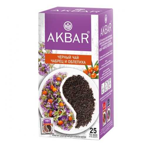 Чай Akbar Чабрец и Облепиха, черный с добавками, 25 сашетов в Несте Ойл