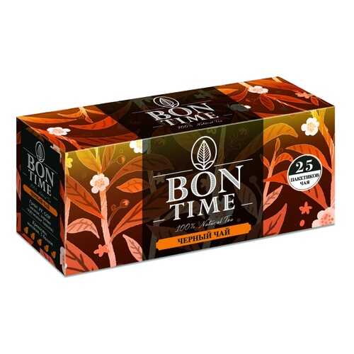 Чай BonTime Natural Tea, черный, 25 пакетиков в Несте Ойл