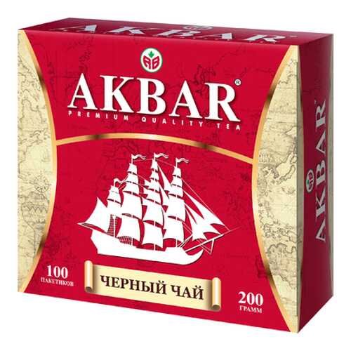 Чай черный Akbar корабль в пакетиках 200 г в Несте Ойл