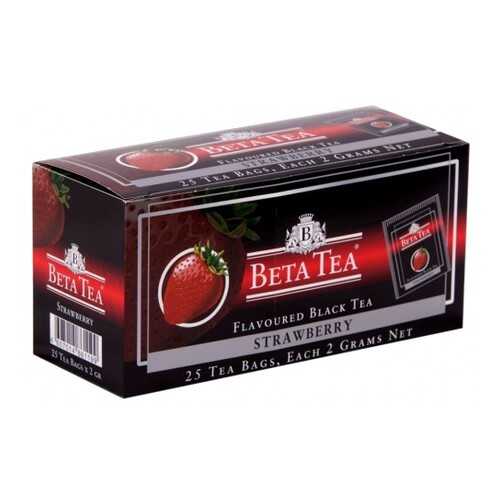 Чай черный в пакетиках для чашки Beta Tea клубника 25*2 г в Несте Ойл