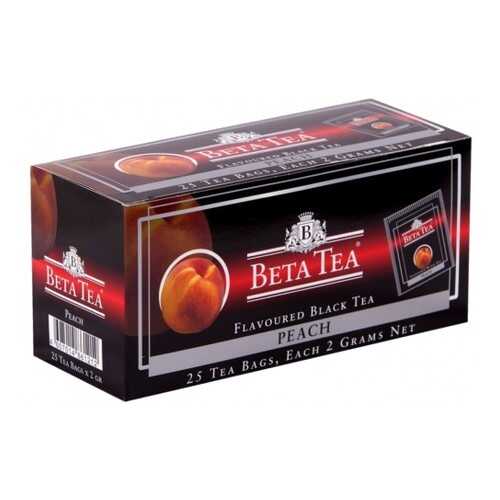 Чай черный в пакетиках для чашки Beta Tea персик 25*2 г в Несте Ойл