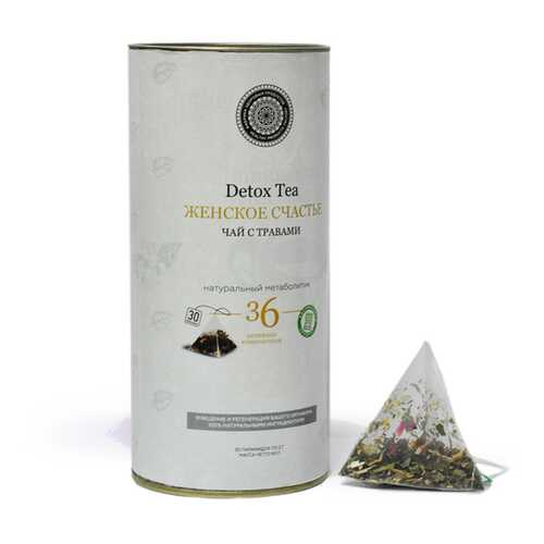 Чай Фабрика Здоровых Продуктов Detox Tea Женское Счастье, чёрный 30 пирамидок в Несте Ойл