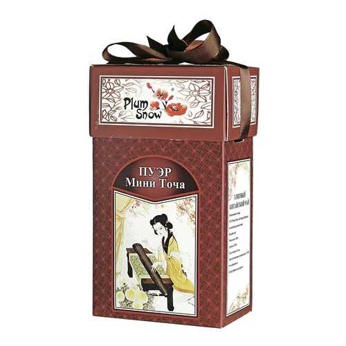 Чай Plum Snow Пуэр Мини Точа, чёрный листовой, 100 гр в Несте Ойл