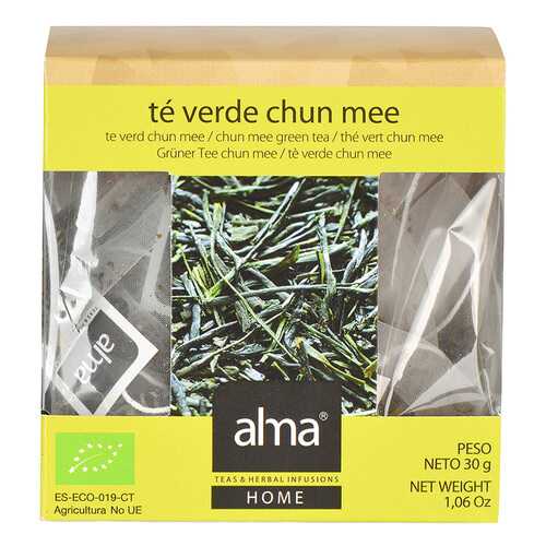 Чай зеленый Alma Home Organic Чунь Ми COFFEE-CENTER S.L. 15*2 г в Несте Ойл