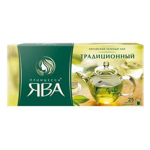 Чай зеленый Принцесса Ява Традиционный 25 пакетиков в Несте Ойл