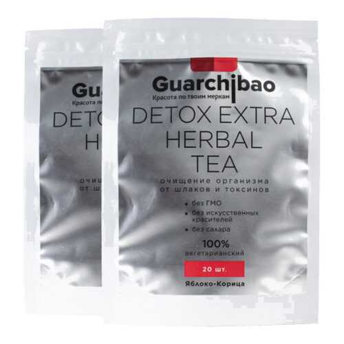 GUARCHIBAO DETOX EXTRA HERBAL TEA набор из 2 упаковок чая для детокса Яблоко-Корица в Несте Ойл