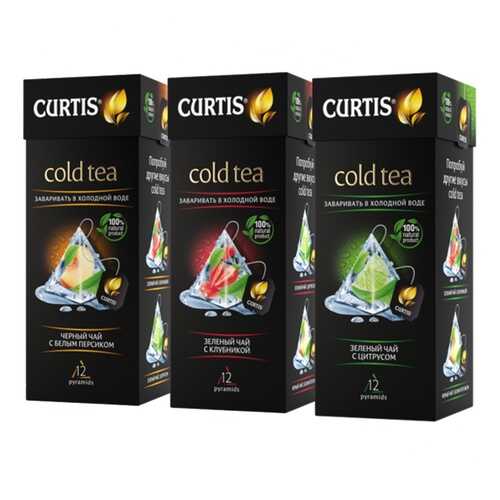 Набор чая Curtis Cold tea, ассорти , 12 пирамидок х 3 упаковки в Несте Ойл
