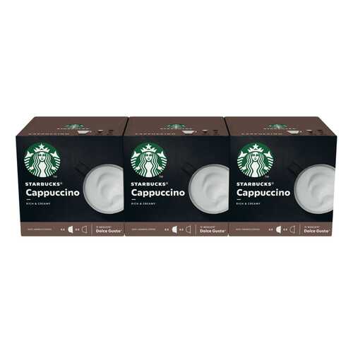 Капсулы STARBUCKS Cappuccino смесь молочная и кофе для системы Nescafe Dolce Gusto, 12 шт. в Несте Ойл