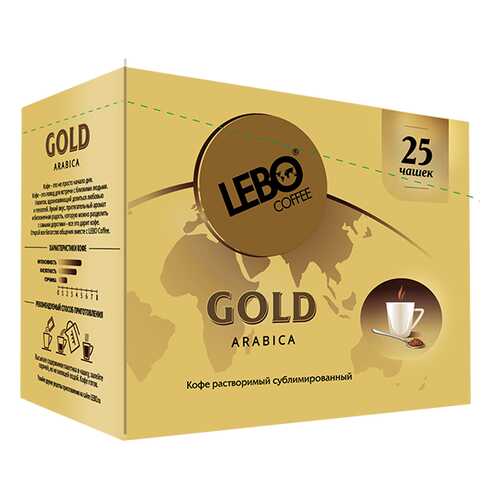 Кофе растворимый Lebo gold 2 г 25 пакетиков в Несте Ойл