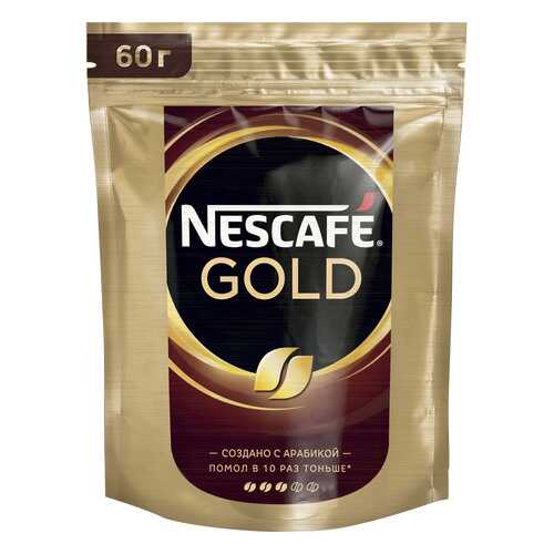 Кофе растворимый Nescafe gold сублимированный пакет 60 г в Несте Ойл