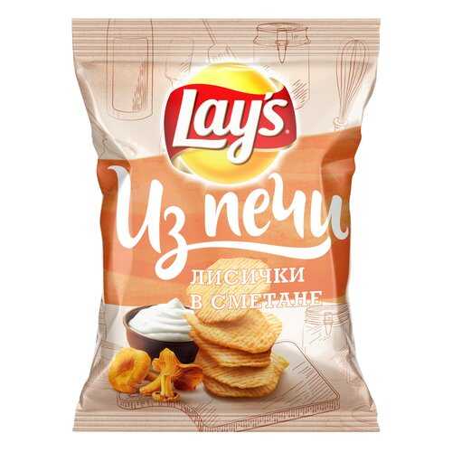 Картофельные чипсы Lays из печи лисички в сметане 85 г в Несте Ойл