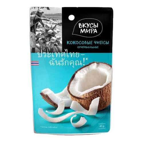 Чипсы кокосовые Вкусы мира оригинальные 40 г в Несте Ойл