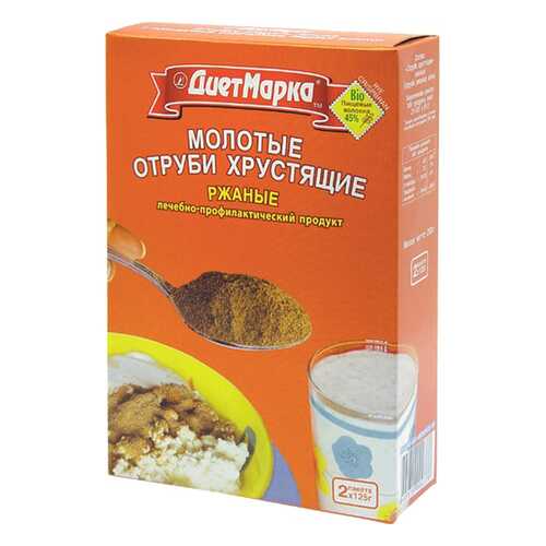 Отруби хрустящие ДиетМарка ржаные молотые 250 г в Несте Ойл
