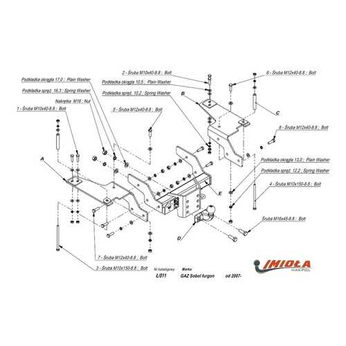 Imiola Фаркоп ГАЗ 2310 Соболь, ГАЗ 2217 Баргузин фургон 2007- фланцевое крепление (с элект в Несте Ойл