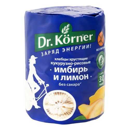 Хлебцы хрустящие Dr.Korner кукурузно-рисовые имбирь и лимон 90 г в Несте Ойл