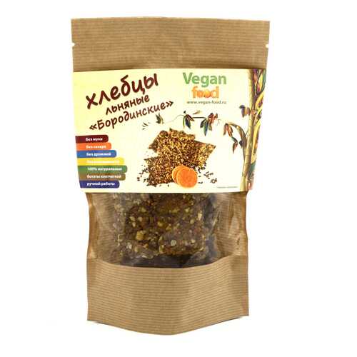 Хлебцы льняные Vegan-food бородинские 100 г в Несте Ойл