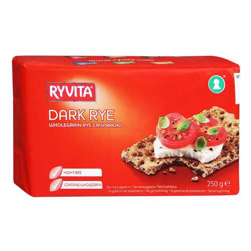 Хлебцы Ryvita ржаные из цельного зерна dark rye 12 штук в Несте Ойл