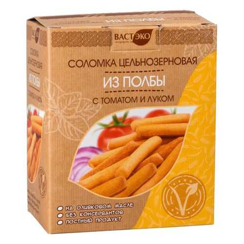 Соломка цельнозерновая из полбы Вастэко с томатом и луком 150 г в Несте Ойл