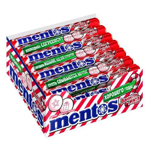 Драже Mentos ваниль, мята жевательное 21*37 г в Несте Ойл