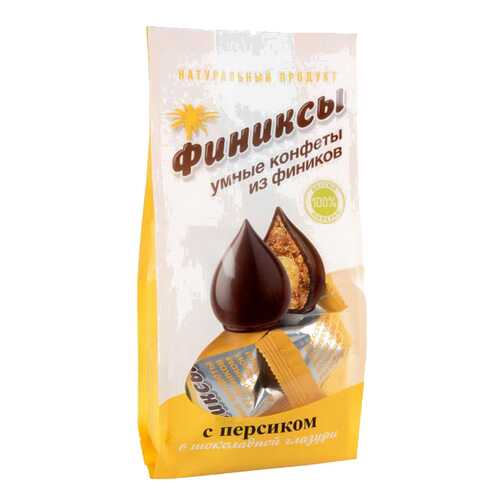 Конфеты из фиников Финиксы в шоколадной глазури с персиком 180 г в Несте Ойл