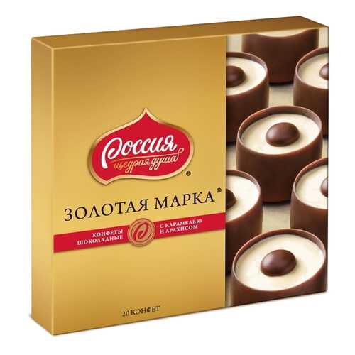 Конфеты шоколадные Золотая Марка с карамелью и арахисом 184 г в Несте Ойл