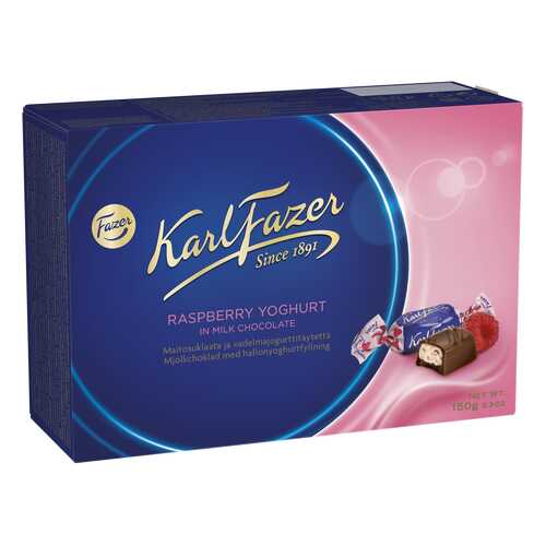 Шоколадные конфеты Karl Fazer с начинкой из малинового йогурта 150 г в Несте Ойл