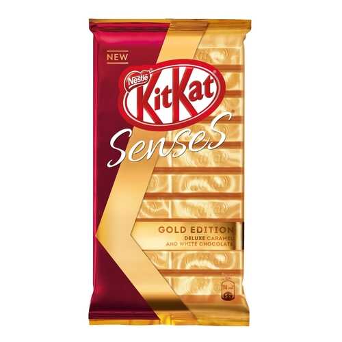 Карамельный белый и молочный шоколад KitKat Senses Gold Edition Deluxe Caramel 112 г в Несте Ойл