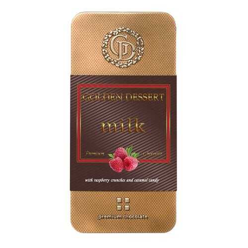 Шоколад Golden Dessert Milk молочный с кранчами малины и леденовой карамелью 100 г в Несте Ойл