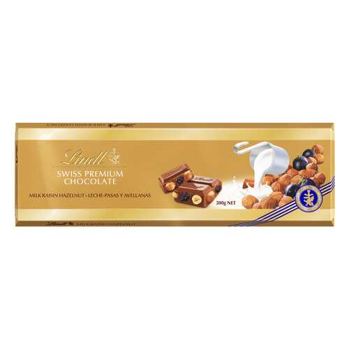 Шоколад молочный Lindt с изюмом и фундуком 300 г в Несте Ойл