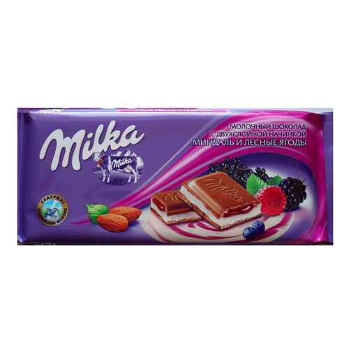 Шоколад молочный Milka миндаль и лесные ягоды 90 г в Несте Ойл