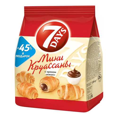 Круассаны-мини 7 Days с кремом какао 105 г в Несте Ойл