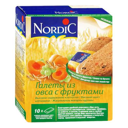 Галеты Nordic из овса с фруктами 30 г 10 штук в Несте Ойл