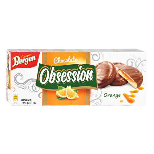 Печенье BERGEN Obsession Orange 145г в Несте Ойл