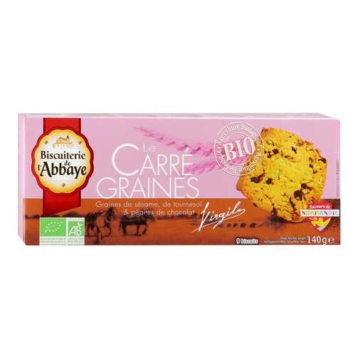 Печенье Biscuiterie de lAbbaye Le Carre Graine BIO кунжут-подсолнечник-шоколад 140 г в Несте Ойл