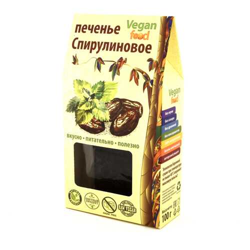 Печенье Vegan-food спирулиновое 100 г в Несте Ойл