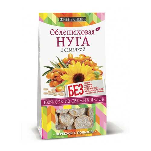 Нуга облепиховая Живые снеки с семечкой 4*90 г в Несте Ойл