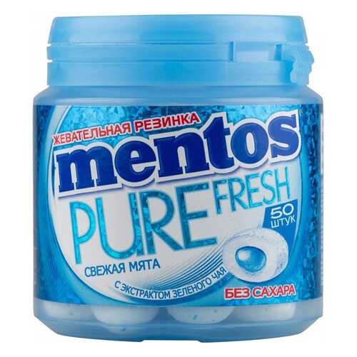 Жевательная резинка Mentos свежая мята без сахара с экстрактом зеленого чая 50 штук в Несте Ойл
