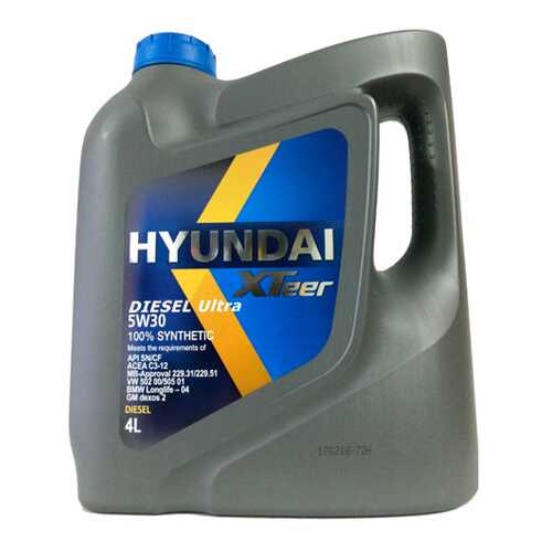 Масло моторное 5W30 HYUNDAI XTeer 4л синтетика Diesel Ultra HYUNDAI XTEER арт. 1041222 в Несте Ойл
