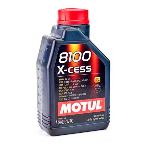Масло моторное Motul 8100 X-cess A3/B3/B4 5W30 синтетическое 1 л 108944 в Несте Ойл