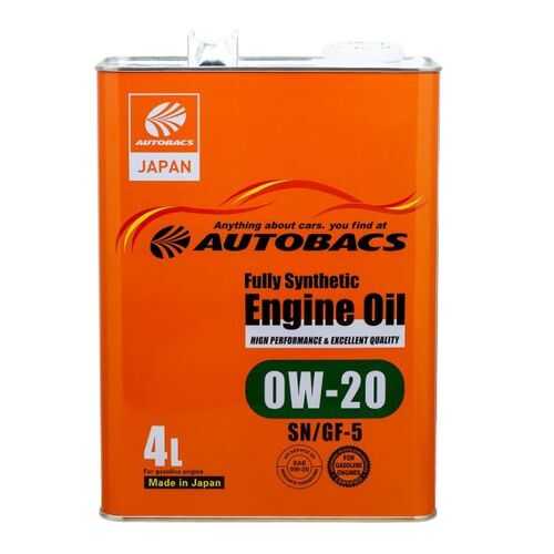 Моторное масло AUTOBACS FS 0W20 SN/GF-5 (комплект) в Несте Ойл