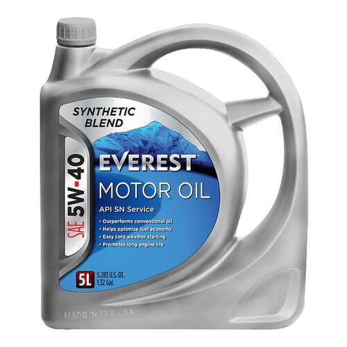 Моторное масло Everest Synthetic Blend 5W-40 5л в Несте Ойл