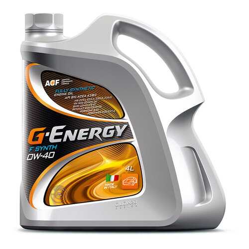 Моторное масло G-Energy F Synth 0W-40 4л в Несте Ойл