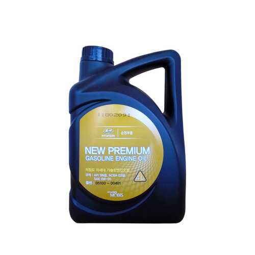 Моторное масло HYUNDAI New Premium Gasoline Engine Oil SAE 0W-20 (4л) в Несте Ойл