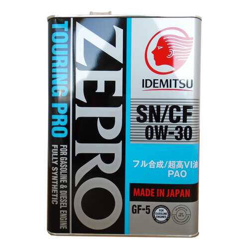Моторное масло Idemitsu Zepro Touring Pro 0W-30 4л в Несте Ойл
