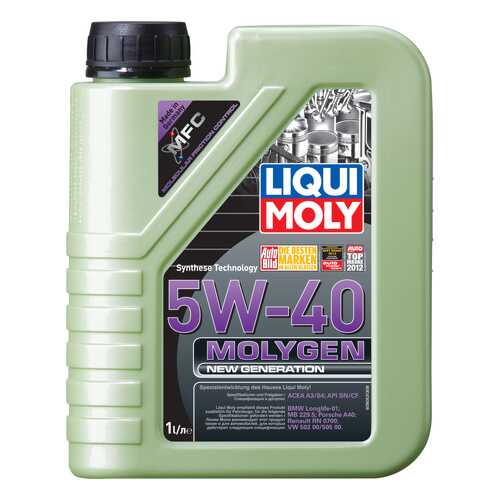 Моторное масло Liqui moly Molygen New Generation 5W-40 1л в Несте Ойл