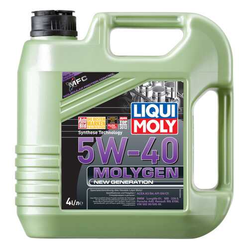 Моторное масло Liqui moly Molygen New Generation 5w-40 4л в Несте Ойл