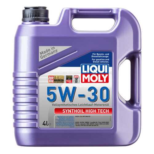 Моторное масло Liqui moly Synthoil High Tech 5w-30 4л в Несте Ойл